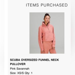 Lululemon Scuba Funnel neck Sweatshirt size XS/S